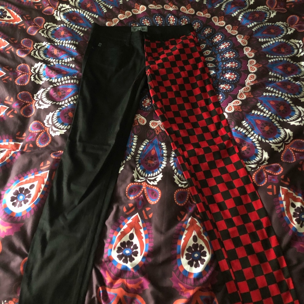 Split color pants
